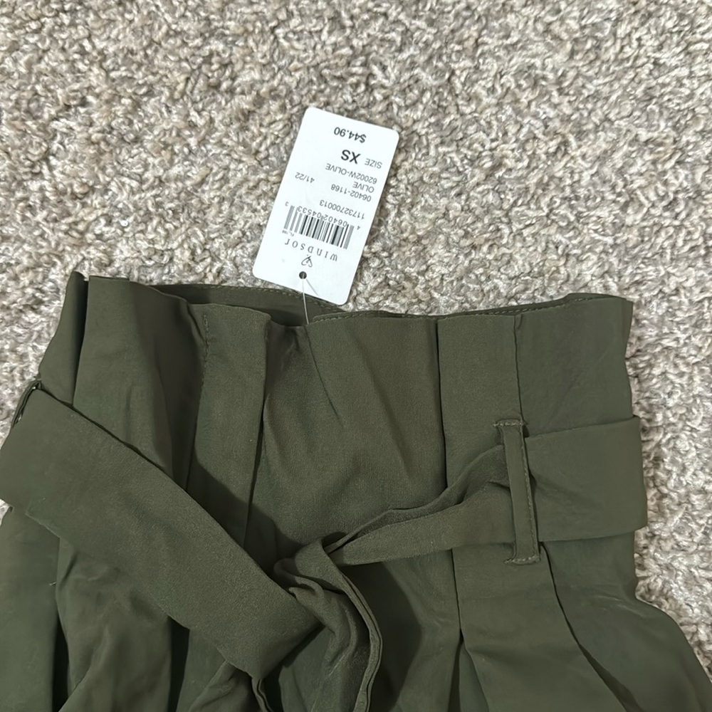 High Waist Paperbag Skinny Dress Pants